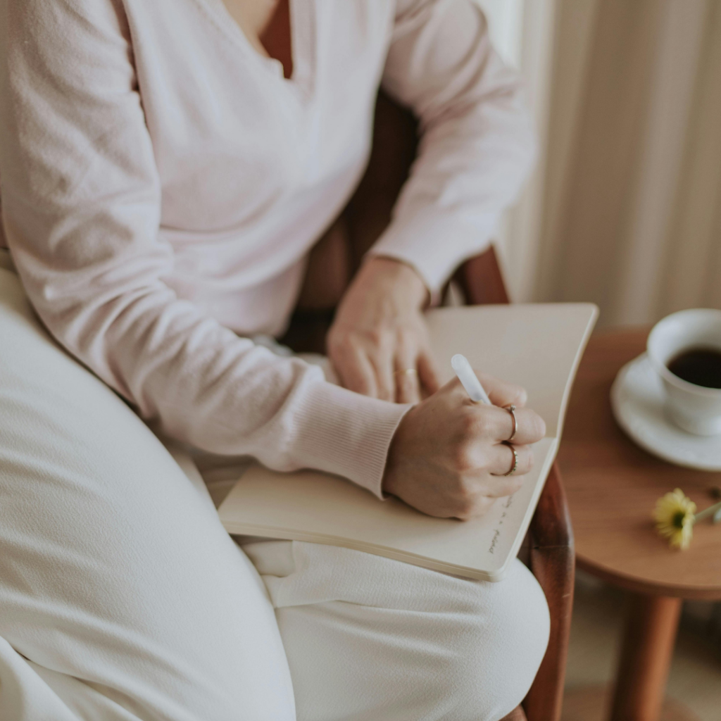 Woman journaling